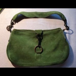 Miu Miu Green Suede Handbag